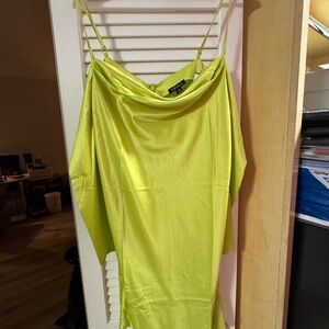 Lime Green off the Shoulder Dress